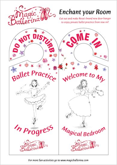 Magic Ballerina Doorhanger
