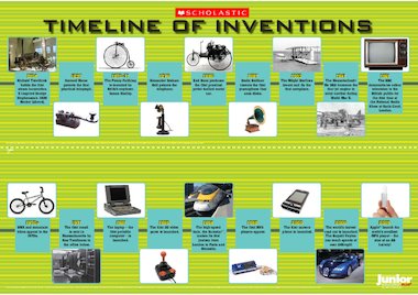 je assembly inventions Timeline teaching poster Primary â€“ KS2 â€“ of