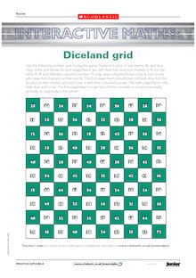 Diceland – maths multiplication game