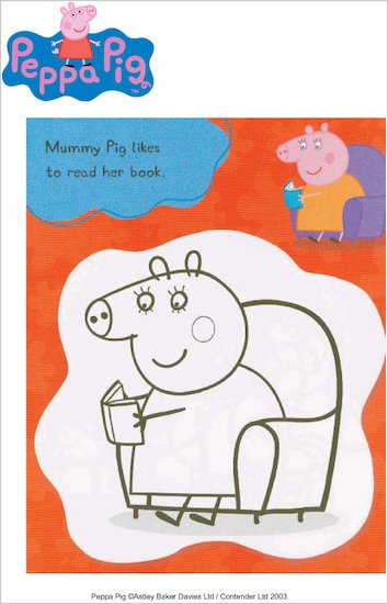 Colour in Peppa's mummy