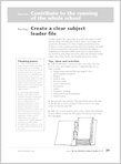 Create a clear subject leader file (1 page)
