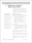 Implement a School Improvement Plan (1 page)