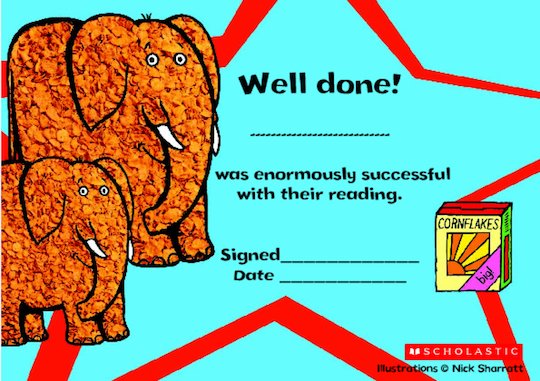 'Well done' certificate