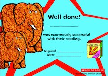 ‘Well done’ certificate