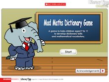 Mad Maths dictionary game