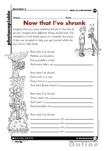 Now that I’ve shrunk – poetry writing frame