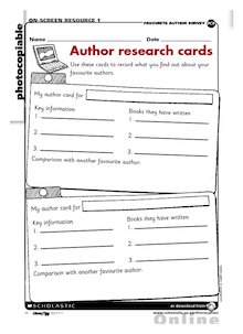 Author research cards