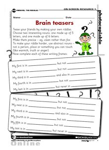 Writing brain teasers