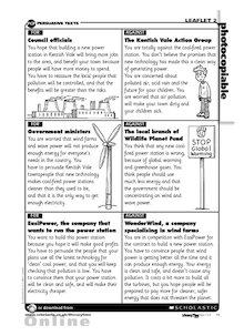 Persuasive texts – role-play cards