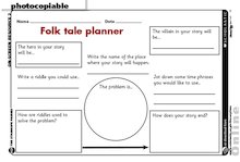 Folk tale – writing planner