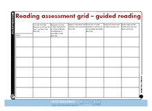 Reading assessment grid – guided reading