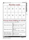 Number cards and Prompt Sheet: adding -er and -est