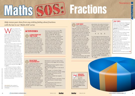 Fractions - maths activities