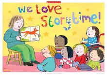 We love storytime! – poster