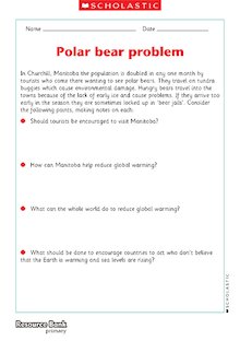 Polar bear problems – discussion starters