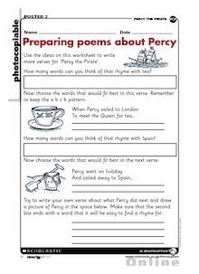 Percy the Pirate – Preparing poems