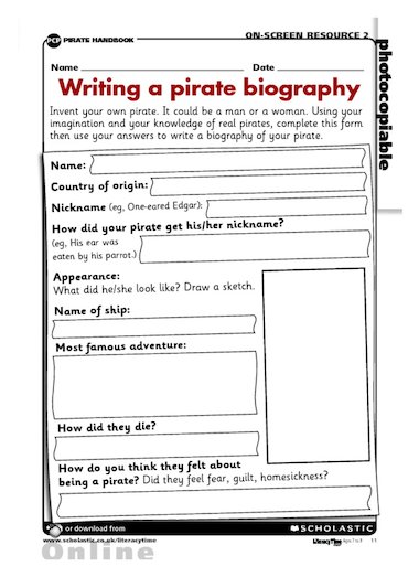 examples of a biography ks2