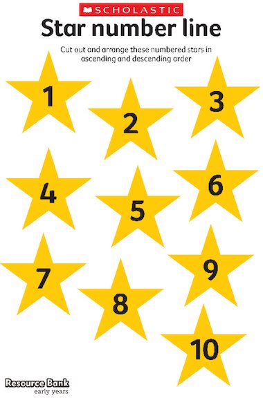 star number line early years teaching resource scholastic