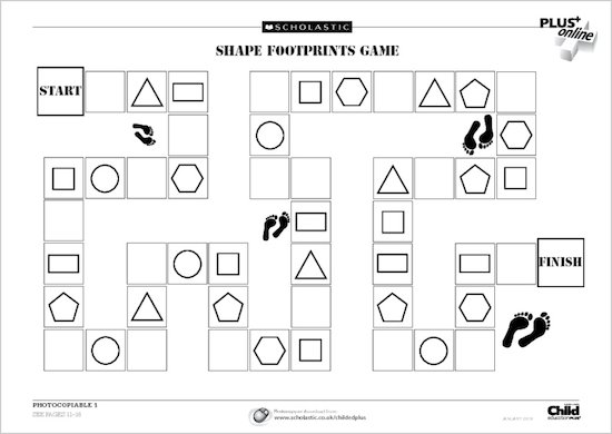 Fun with numbers: Shape footprint game