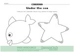 Under the sea - collage materials (1 page)