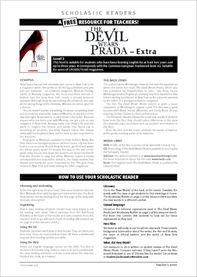 The Devil Wears Prada: Resource Sheets & Answers - Scholastic Shop