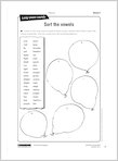 Sort the vowels (1 page)