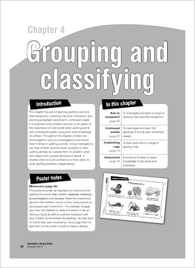 Grouping and classifying