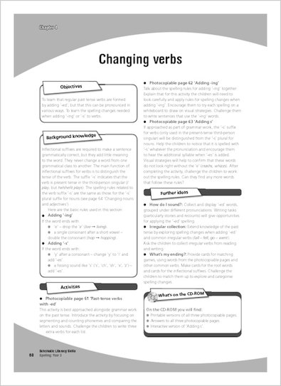 Changing verbs