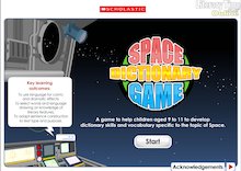 Space Dictionary – interactive whiteboard game