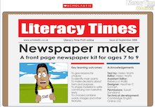 Newspaper maker interactive resource (ages 7-9)