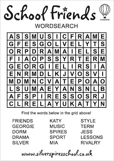 School Friends Wordsearch