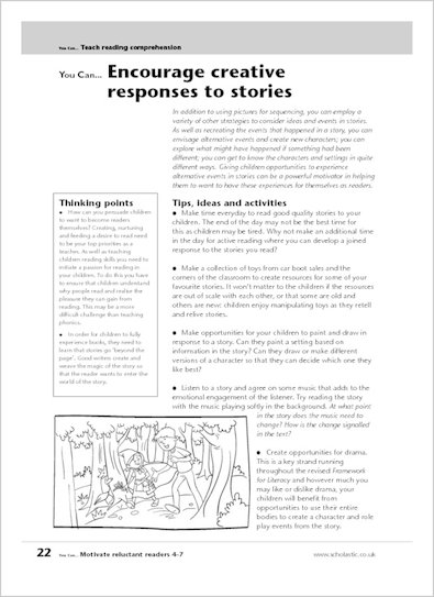 Encourage creative responses to stories