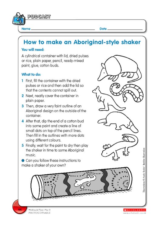 Aboriginal-style shaker