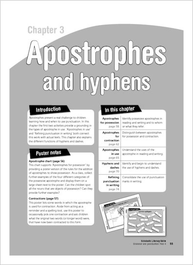 Apostrophes and hyphens