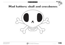 Mad hatters: skull and crossbones template