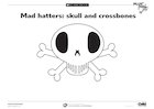 Mad hatters: skull and crossbones template