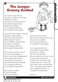 ‘The Jumper Granny Knitted’ poem