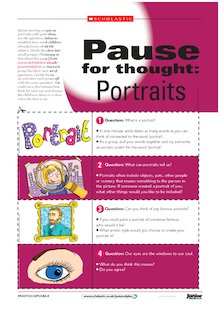Portraits – discussion prompt cards