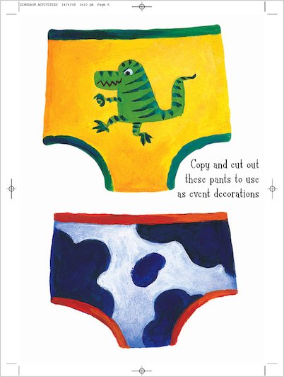 Dinosaurs Love Underpants Pant Decorations (2)