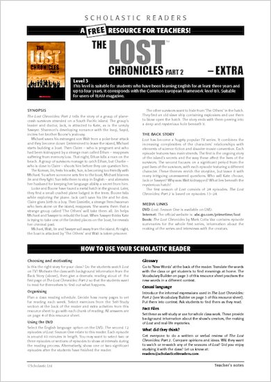 ELT Reader: The Lost Chronicles: Part 2 Resource Sheets & Answers
