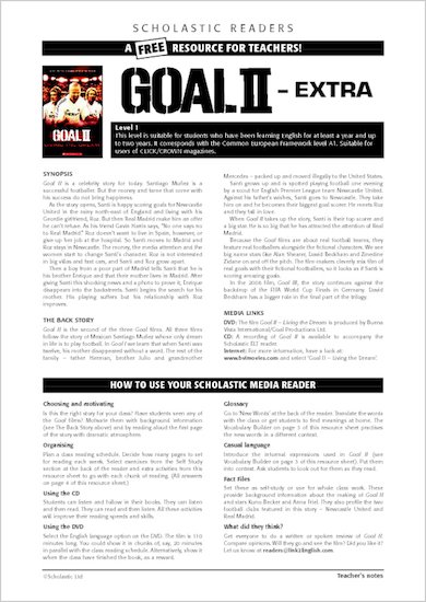 ELT Reader: Goal 2: Living the Dream Resource Sheets & Answers
