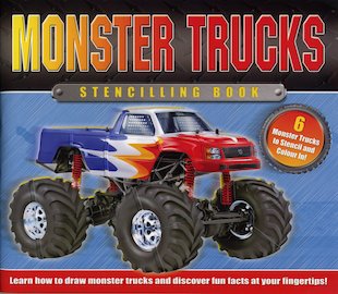 Monster Trucks Stencilling Book