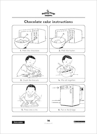 Chocolate cake instructions