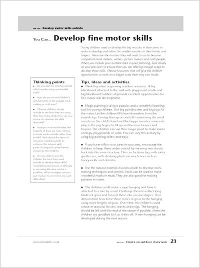 Develop fine motor skills