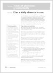 Plan a daily discrete lesson (1 page)