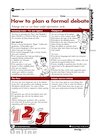How to plan a formal debate