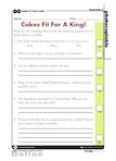 Cakes Fit For A King! - comprehension (1 page)