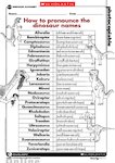 How to pronounce the dinosaur names (1 page)