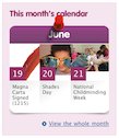 Calendar advert from the Education PLUS homepage