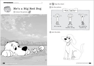 Timesaver Clifford Songs and Chants Sample Page - He's a big, red dog